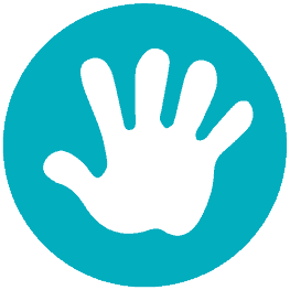 Colorful handprint logo symbolizing early childhood education at Monkey Puzzle Day Nursery & Preschool Lightwater.